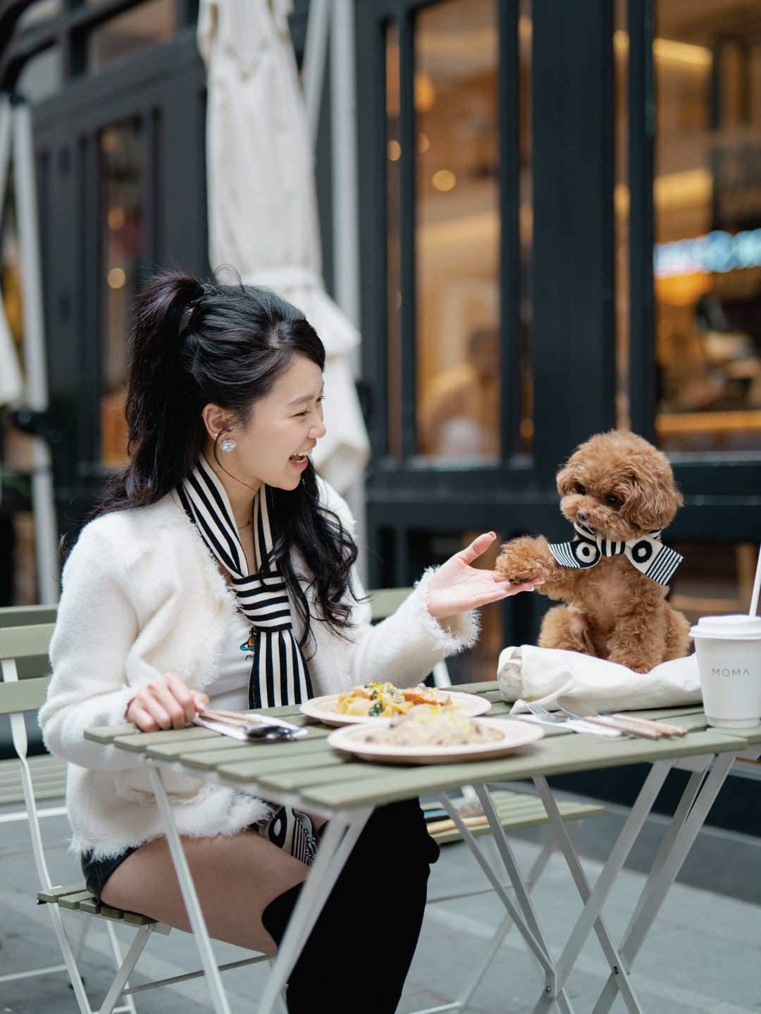 WINTER SCARF - BLACK & WHITE STRIPE