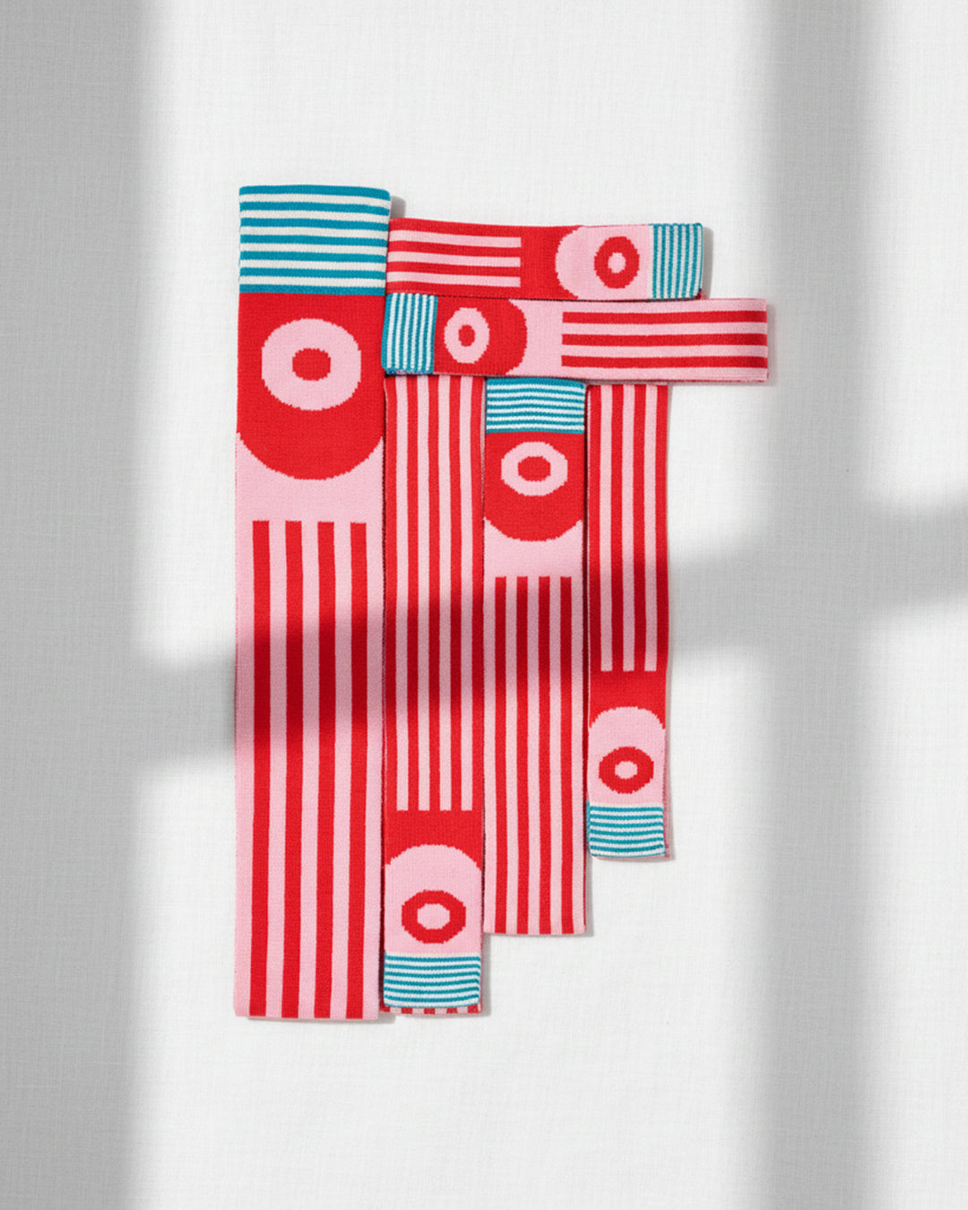 PINK & RED STRIPE PET AND HOOMAN MATCHING SCARF