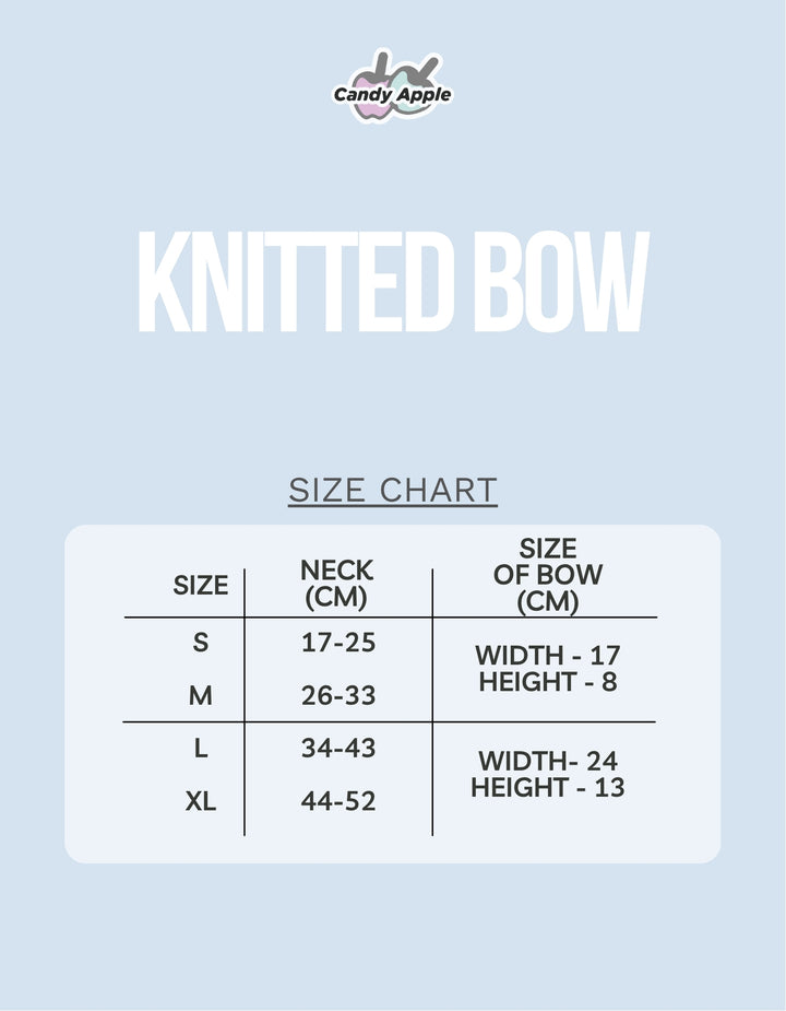 Knitted Bow - Blue Lagoon