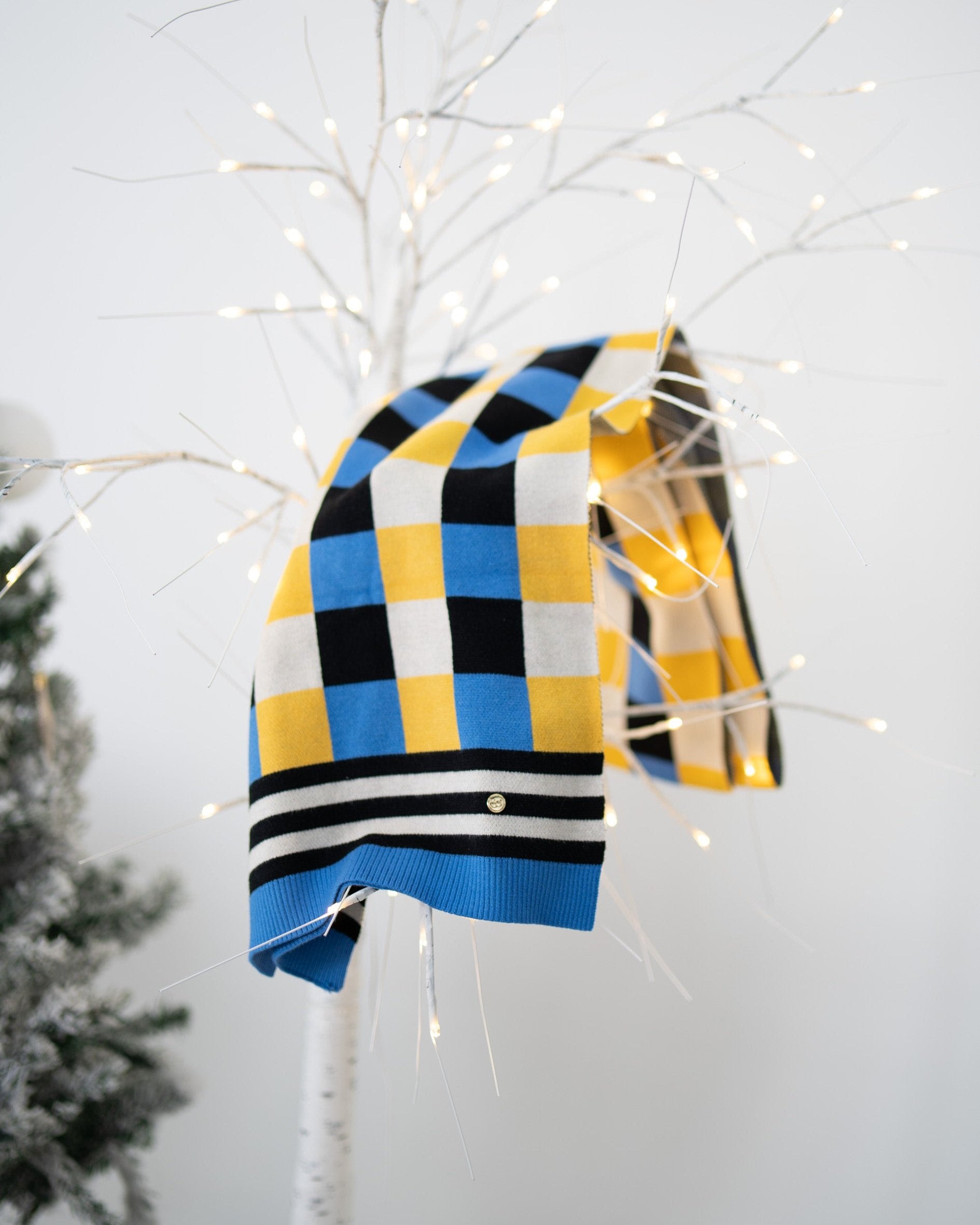 Matching Merry & Bright Checkered Scarf for Human and pets