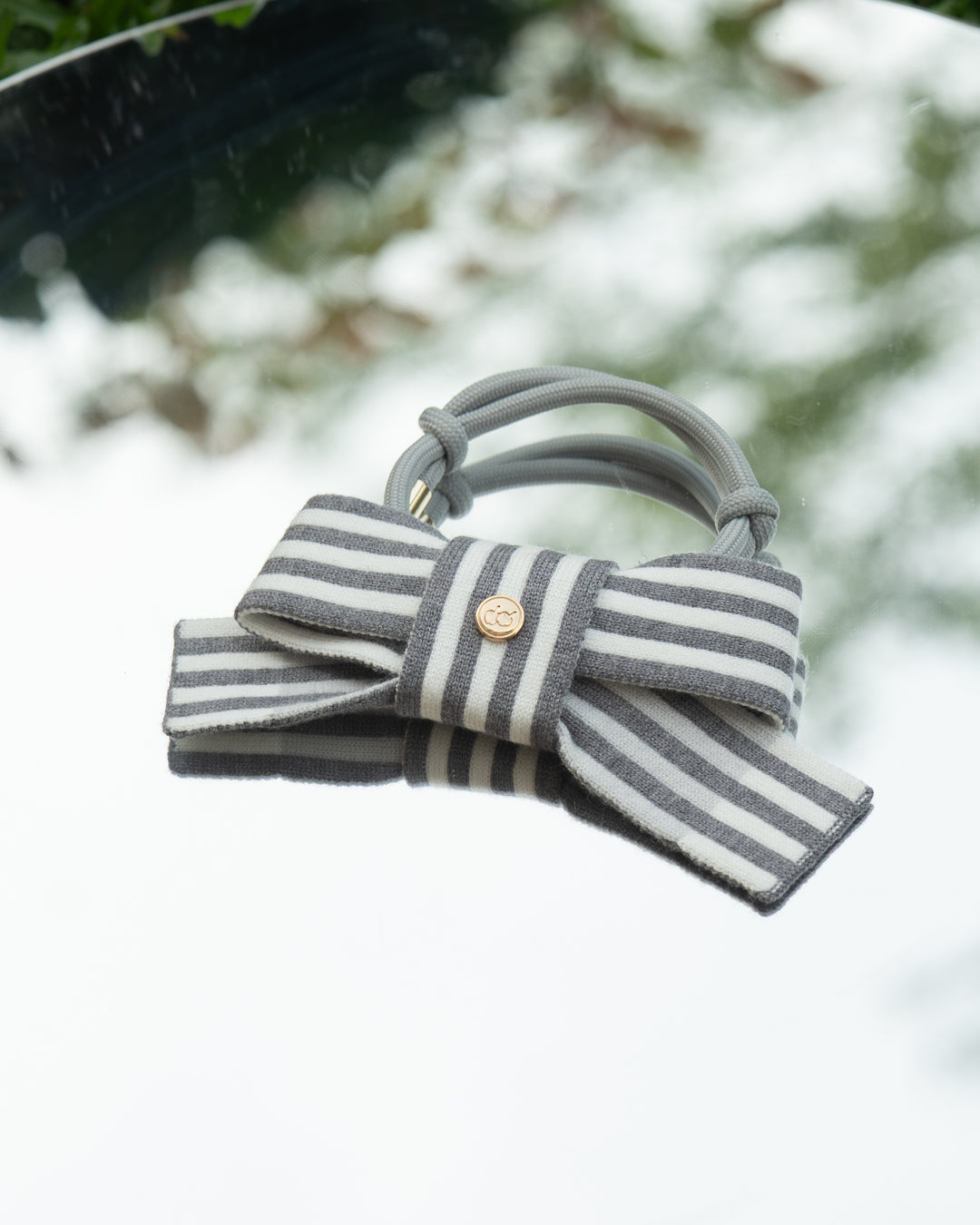KNITTED BOW - SESAME MOCHI