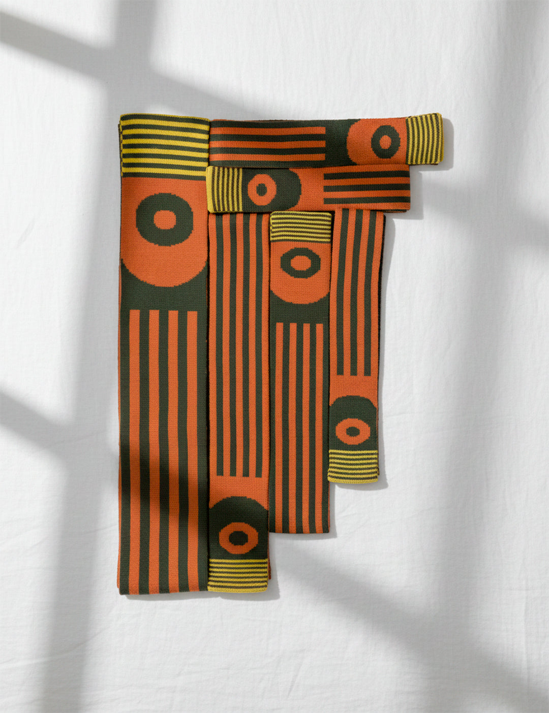 GREEN & ORANGE STRIPE PET AND HOOMAN MATCHING SCARF